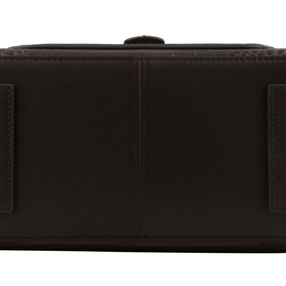 Bride Crocco Satchel Bag Brown