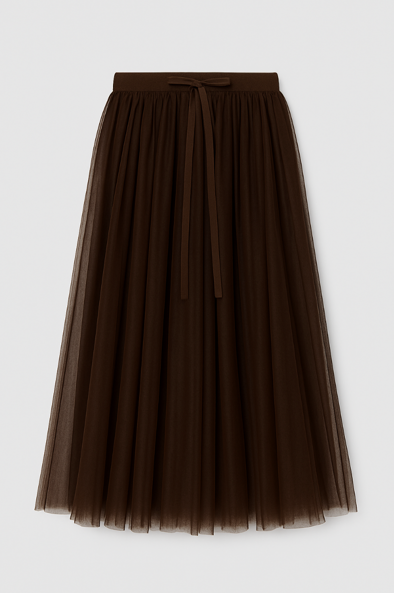 Luna Skirt Tyll Dark Brown