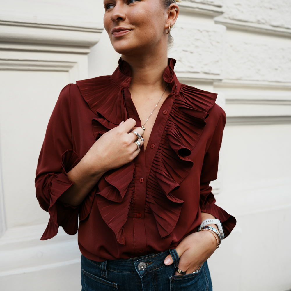 Natasja Bluse Bordeaux