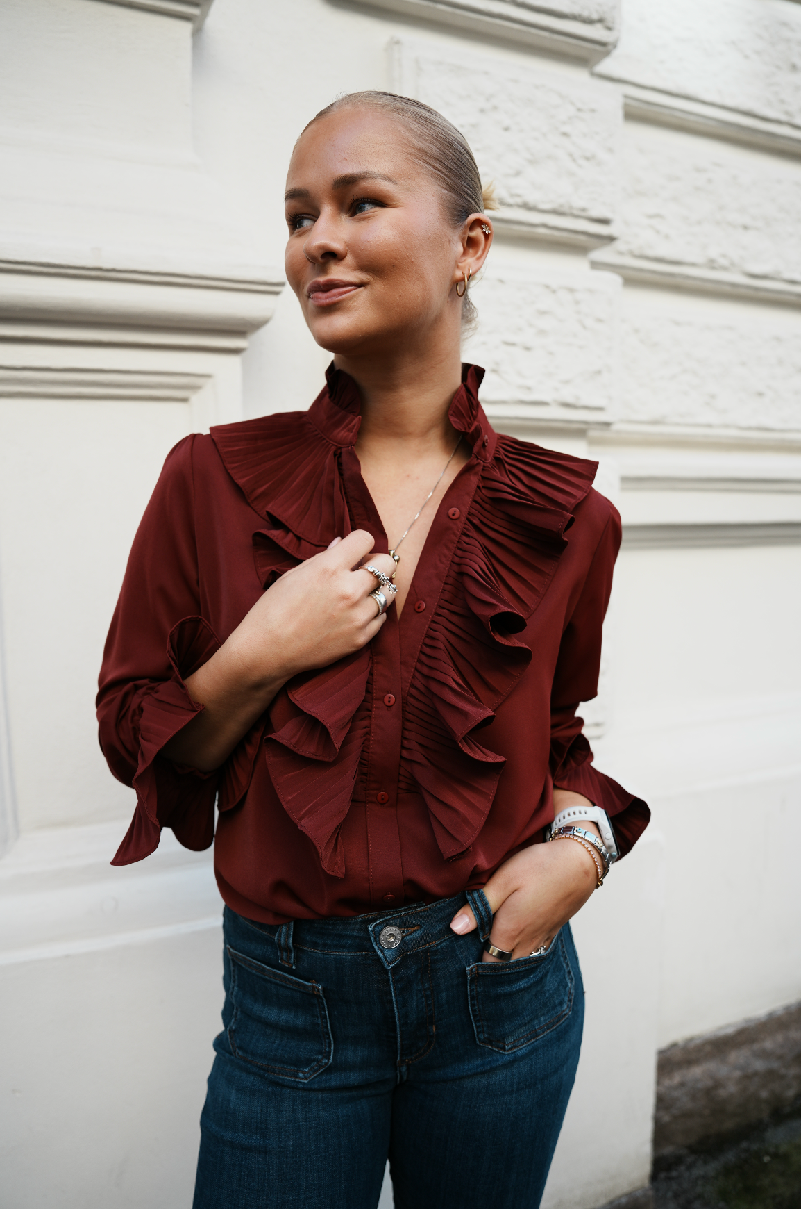Natasja Bluse Bordeaux