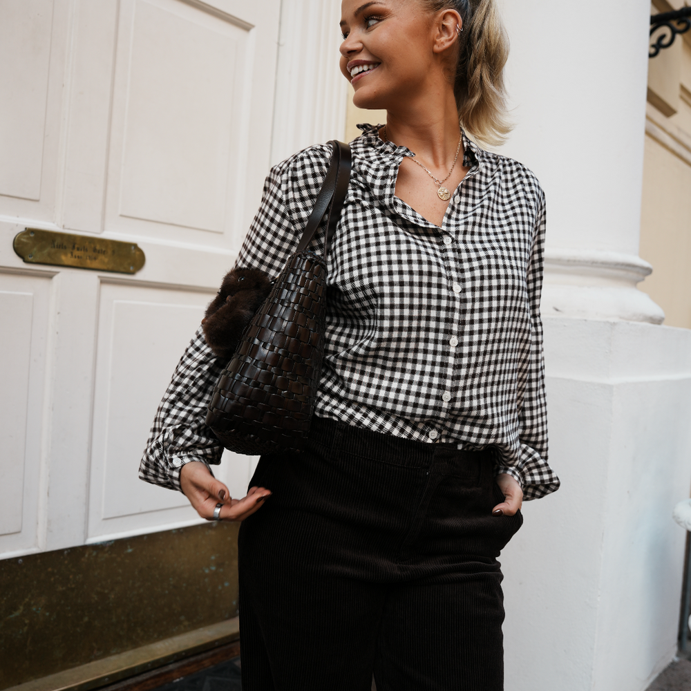 Samilla Shirt Ganache Mini Check