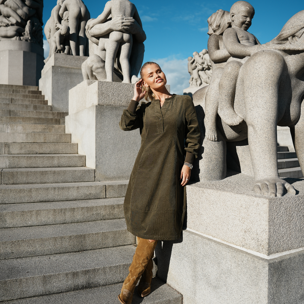 
                      
                        Rhaena Dress Burnt Olive
                      
                    