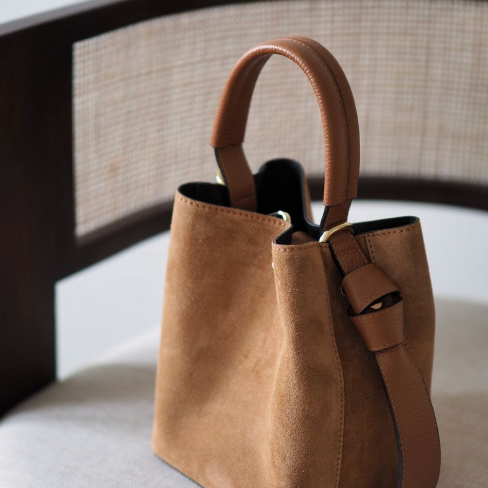 Bucket Bag Semsket Cognac