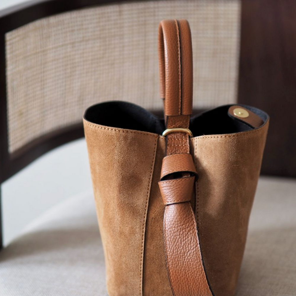 Bucket Bag Semsket Cognac