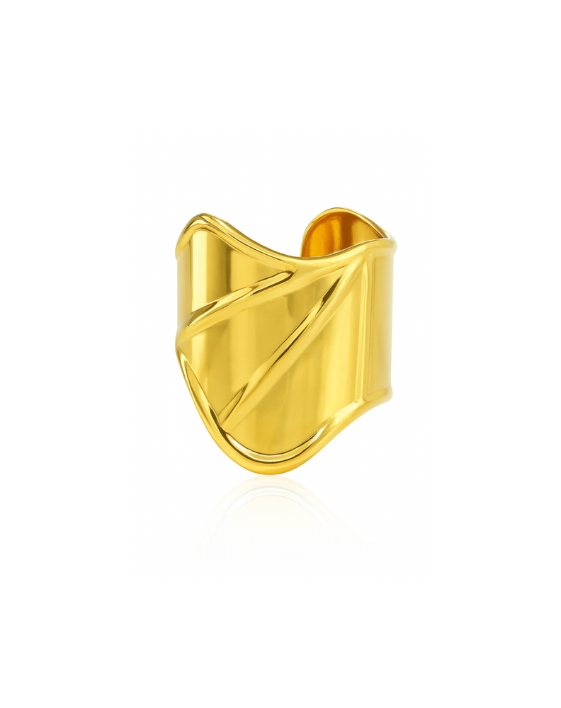 Abstract Cuff Gold