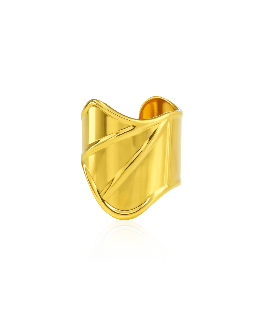 Abstract Cuff Gold