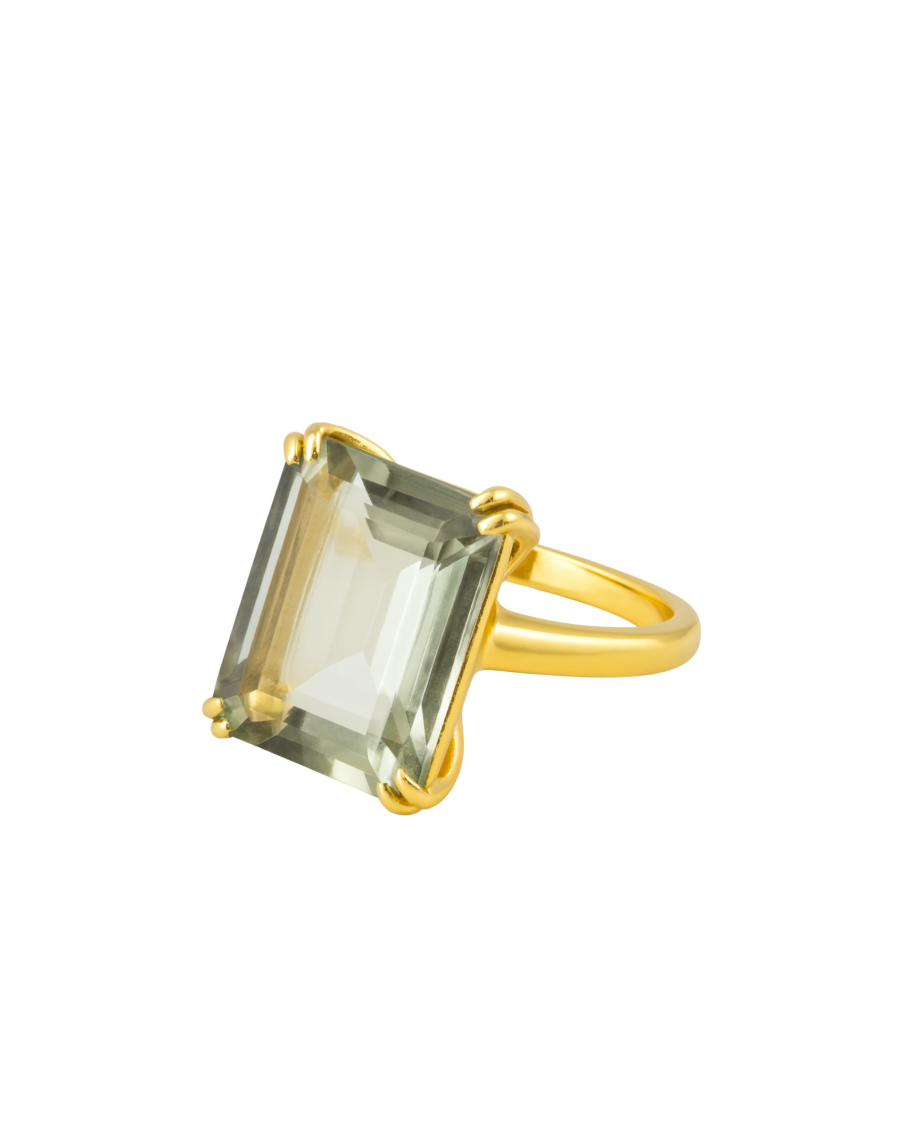 Dream Coctail Ring Green Amethyst