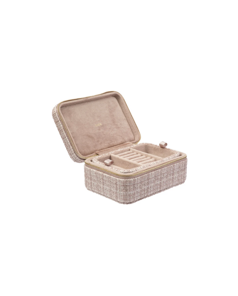 Tweed Jewellery Box Warm Taupe