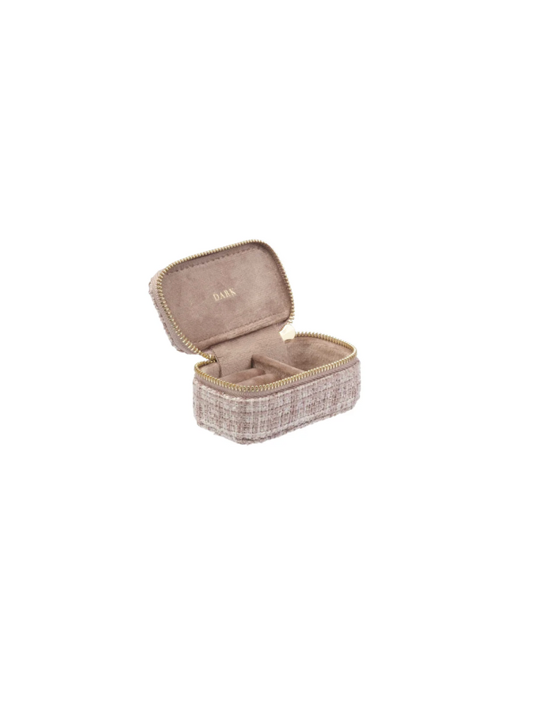Tweed Jewellery Box Micro Warm Taupe