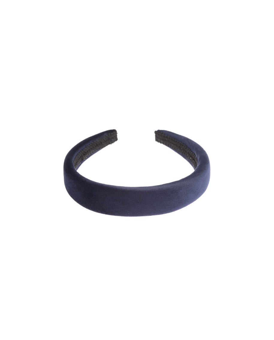 Velvet Hair Band Broad Navy