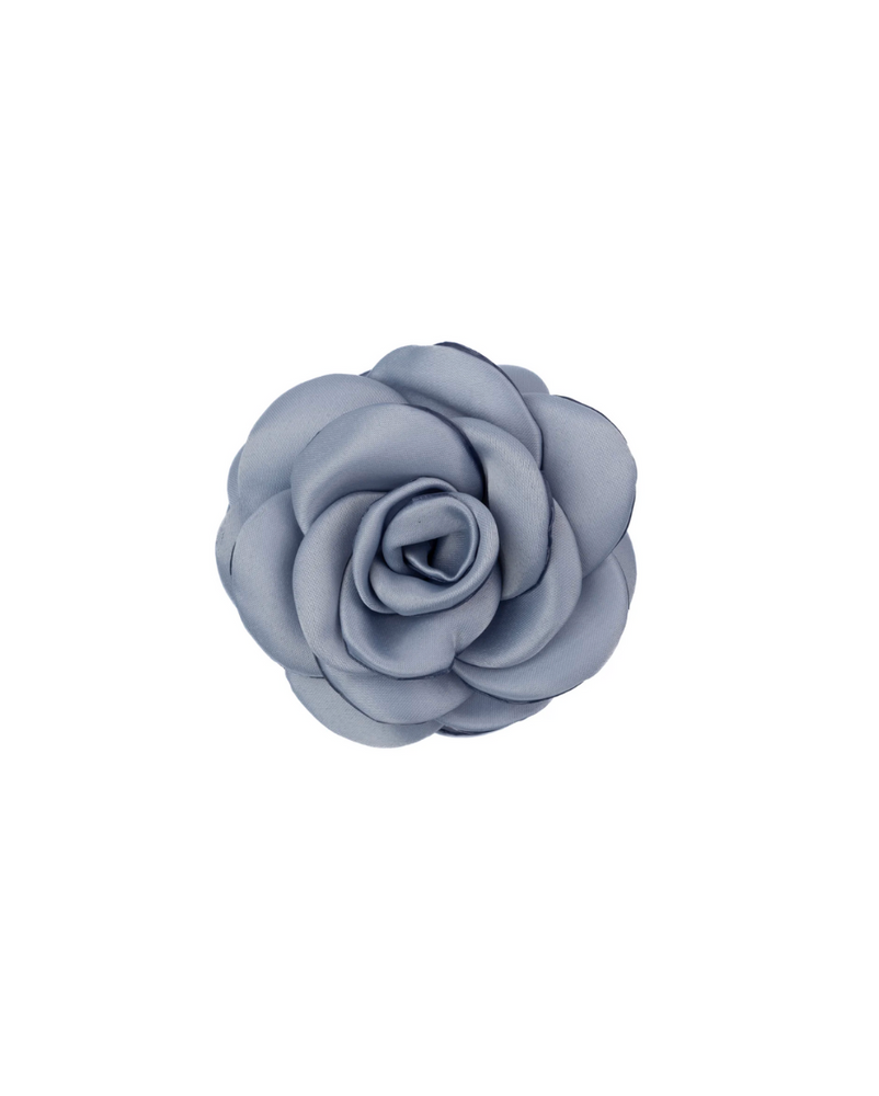 Satin Rose Hair Claw Cool Blue