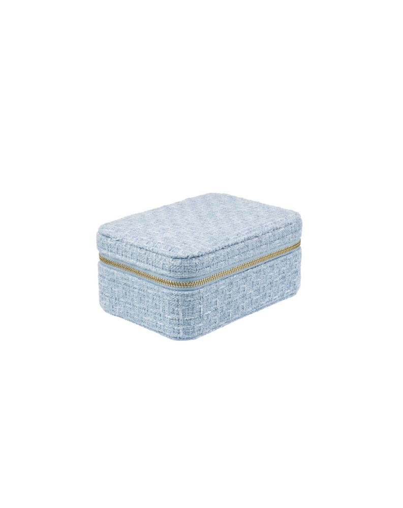 Tweed Jewellery Box Cool Blue