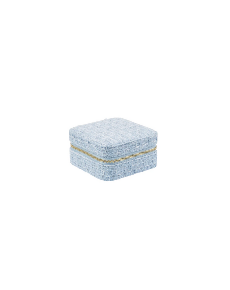 Tweed Jewellery Box Mini Cool Blue