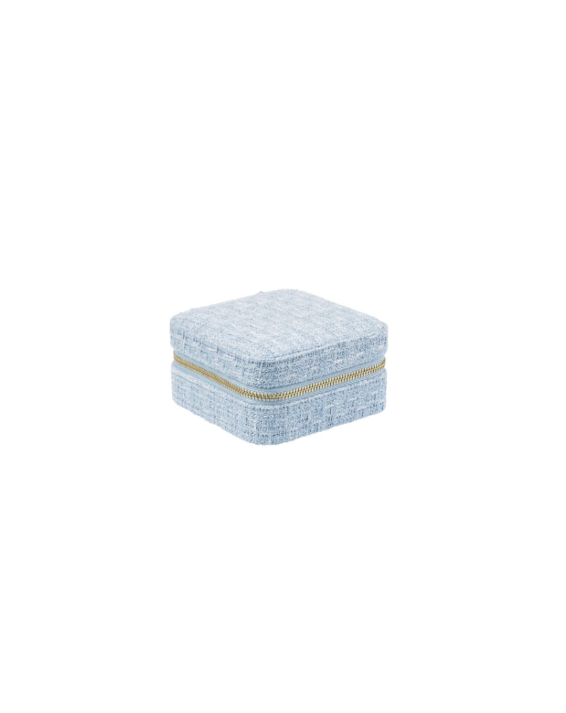 Tweed Jewellery Box Mini Cool Blue