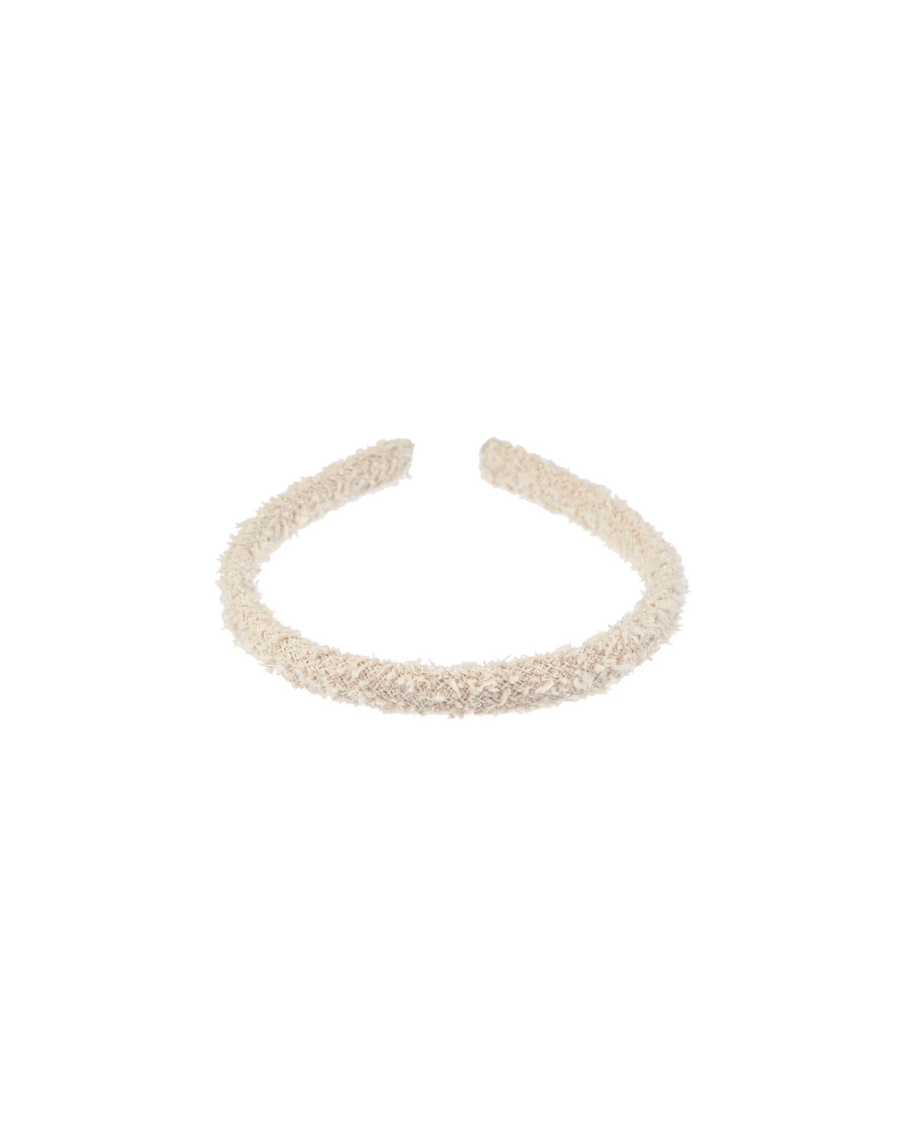 Tweed Hair Band Thin Sand