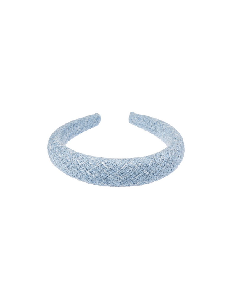 Tweed Hair Band Broad Cool Blue