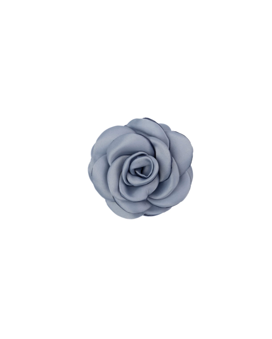 Satin Rose Hair Claw Cool Blue