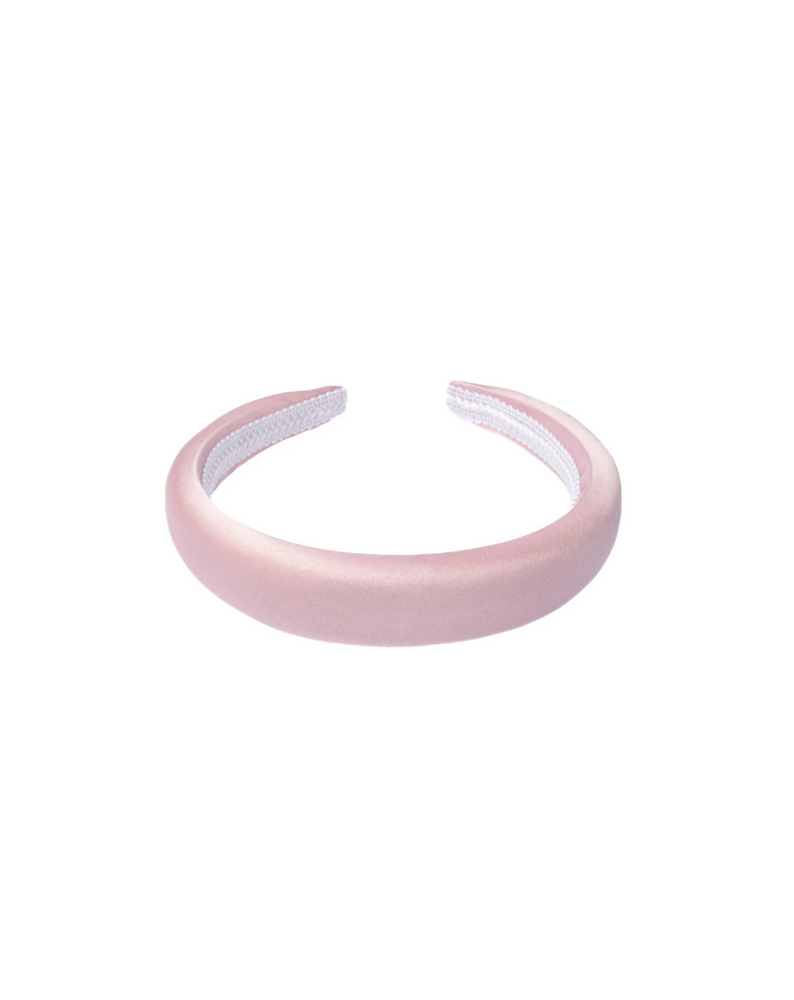 Satin Hair Band Broad Light Rose