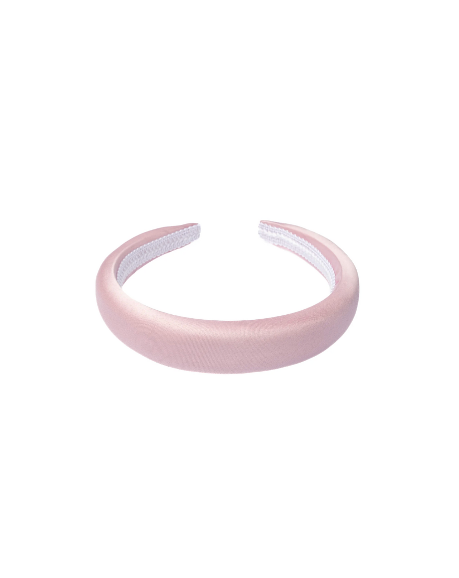 Satin Hair Band Broad Light Rose