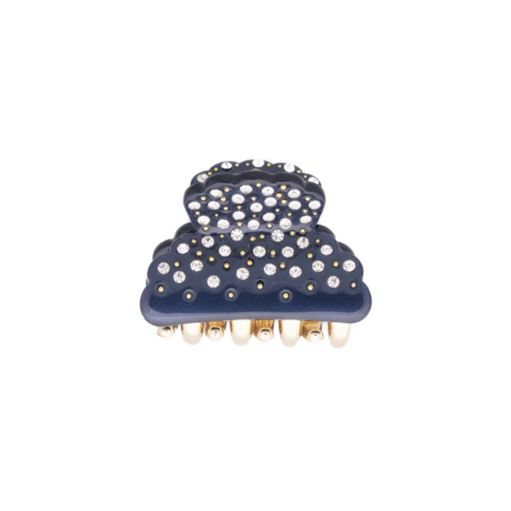 Crystal Hair Claw Small Navy