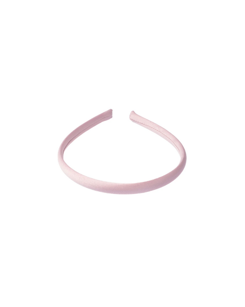 Satin Hair Band Thin Light Rose