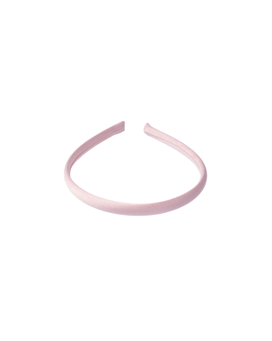 Satin Hair Band Thin Light Rose