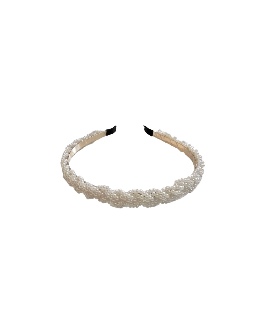 Pearl Hair Band Braided