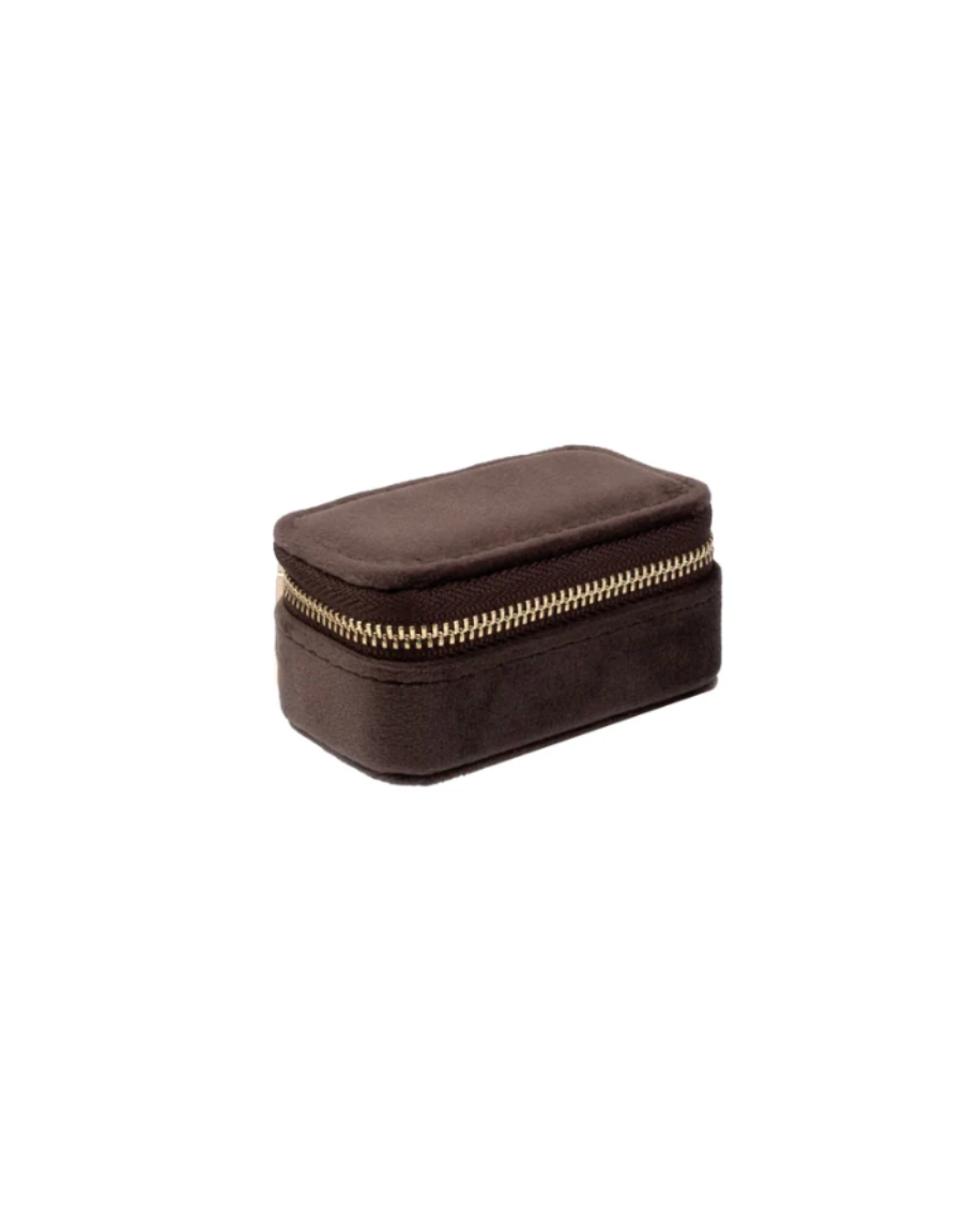 Velvet Jewellery Box Micro Brown