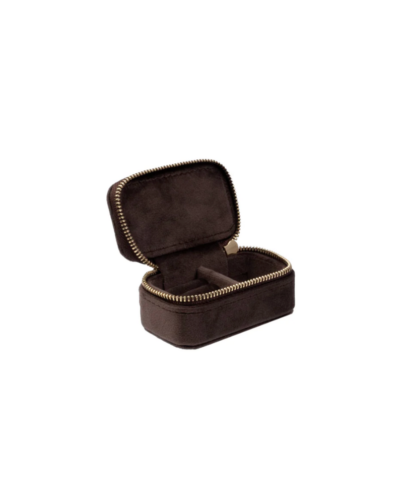 Velvet Jewellery Box Micro Brown