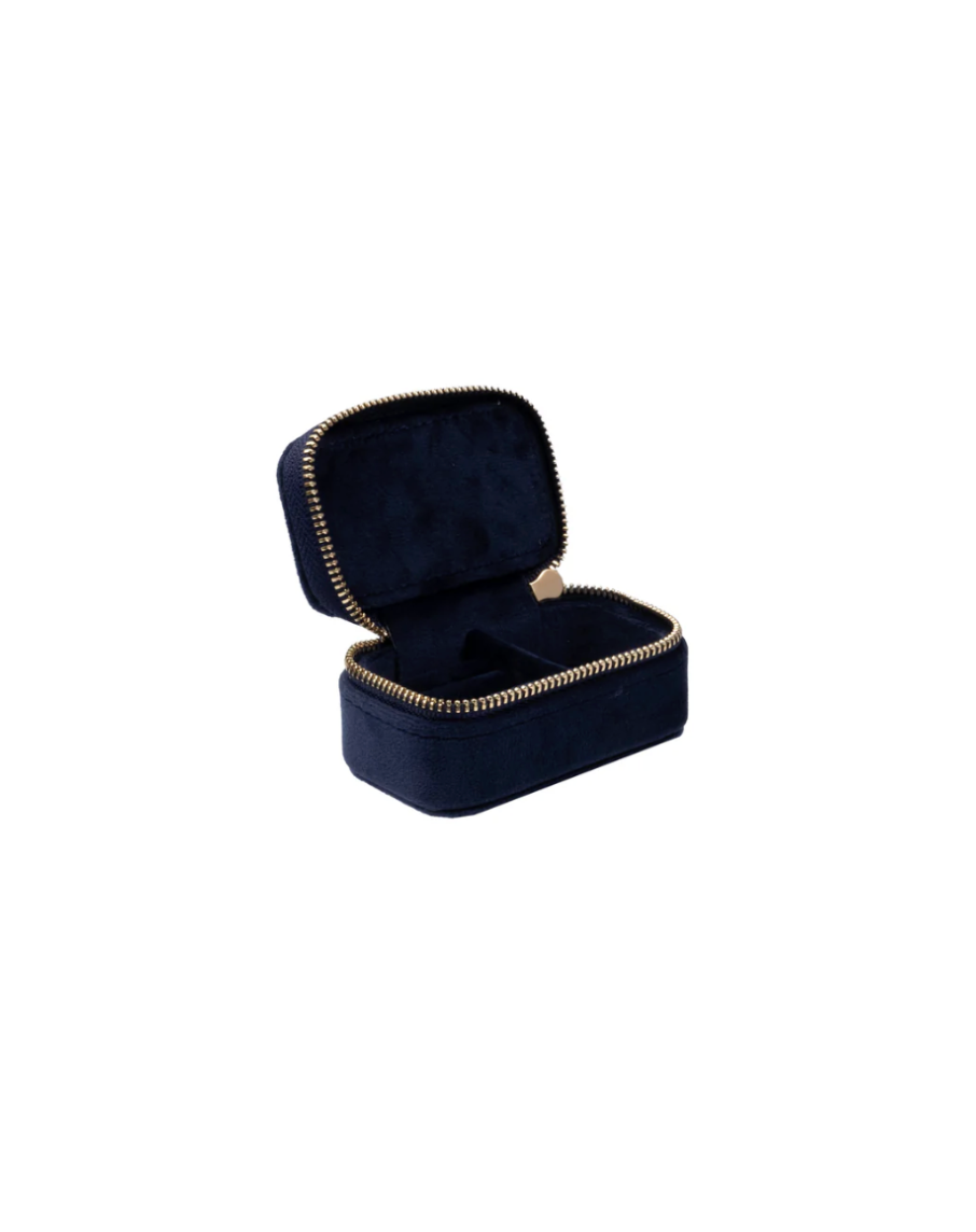 Velvet Jewellery Box Micro Navy