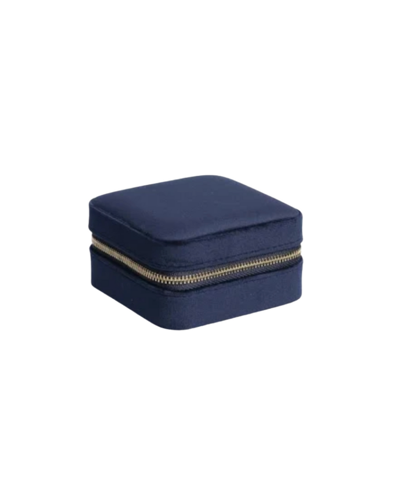 Velvet Jewellery Box Mini Navy