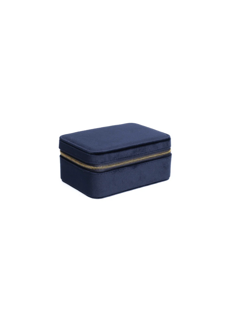 Velvet Jewellery Box Navy