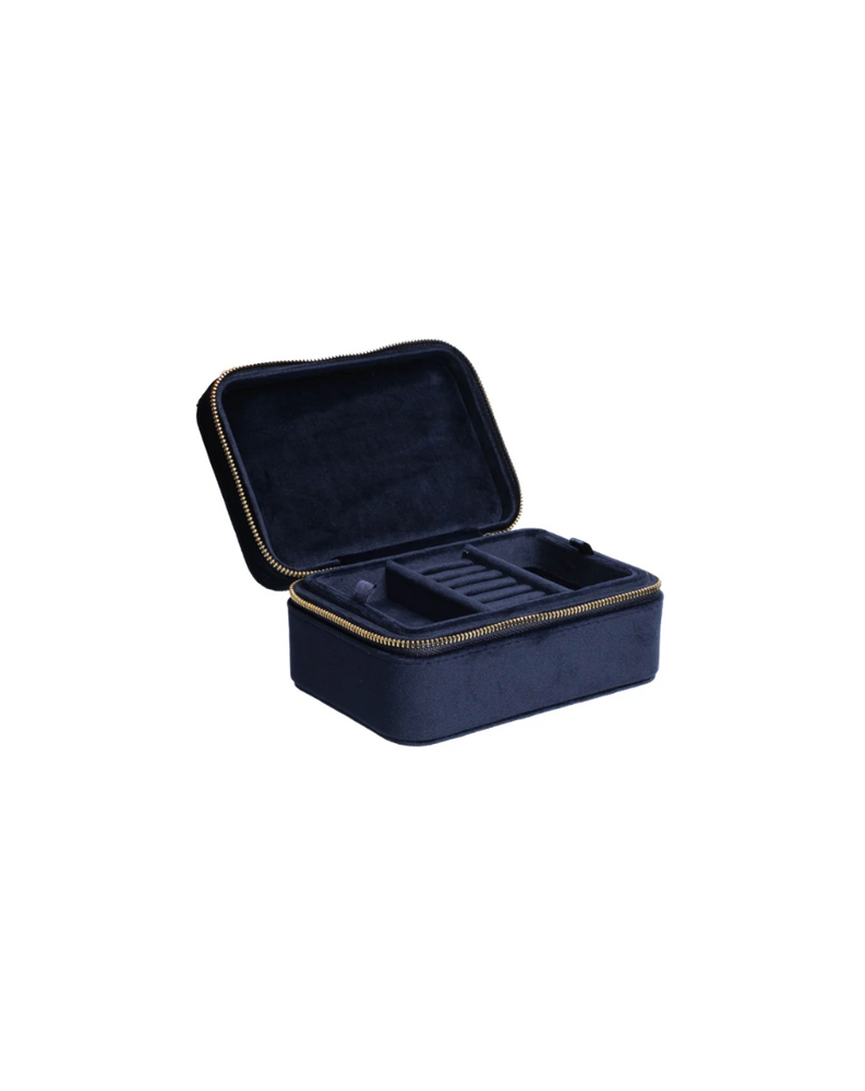 Velvet Jewellery Box Navy