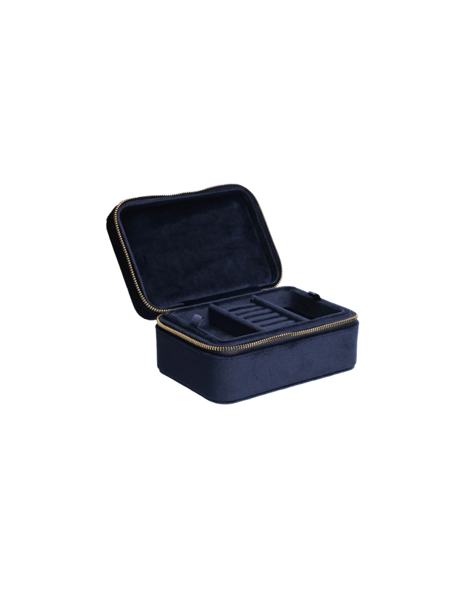 Velvet Jewellery Box Navy