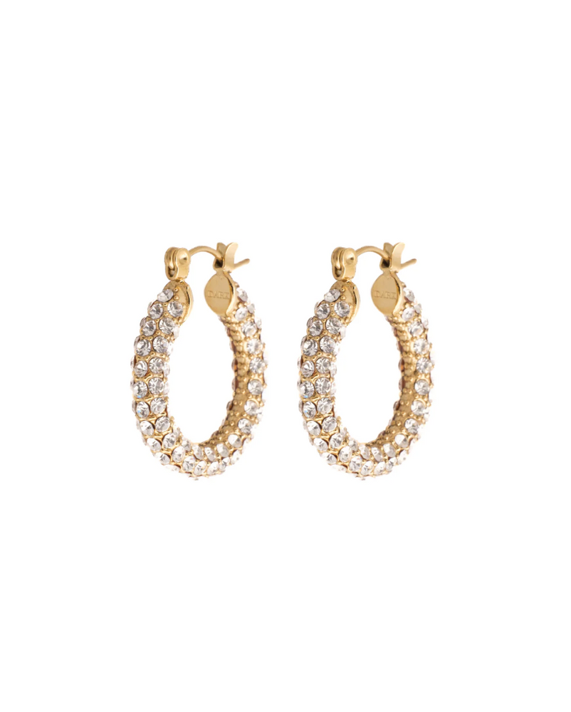 Full Bling Creole Large Hoops