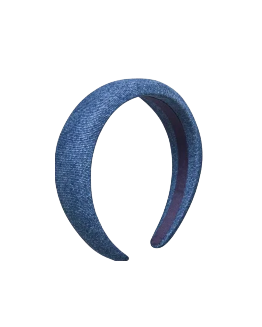 Denim Hair Band Broad Denim Denim