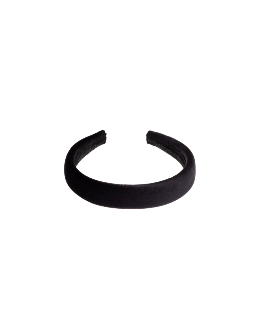Velvet Hair Band Broad Black