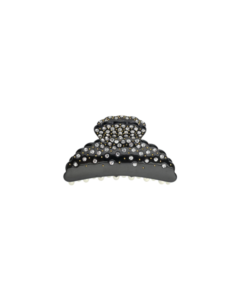 Crystal Hair Claw Large Black