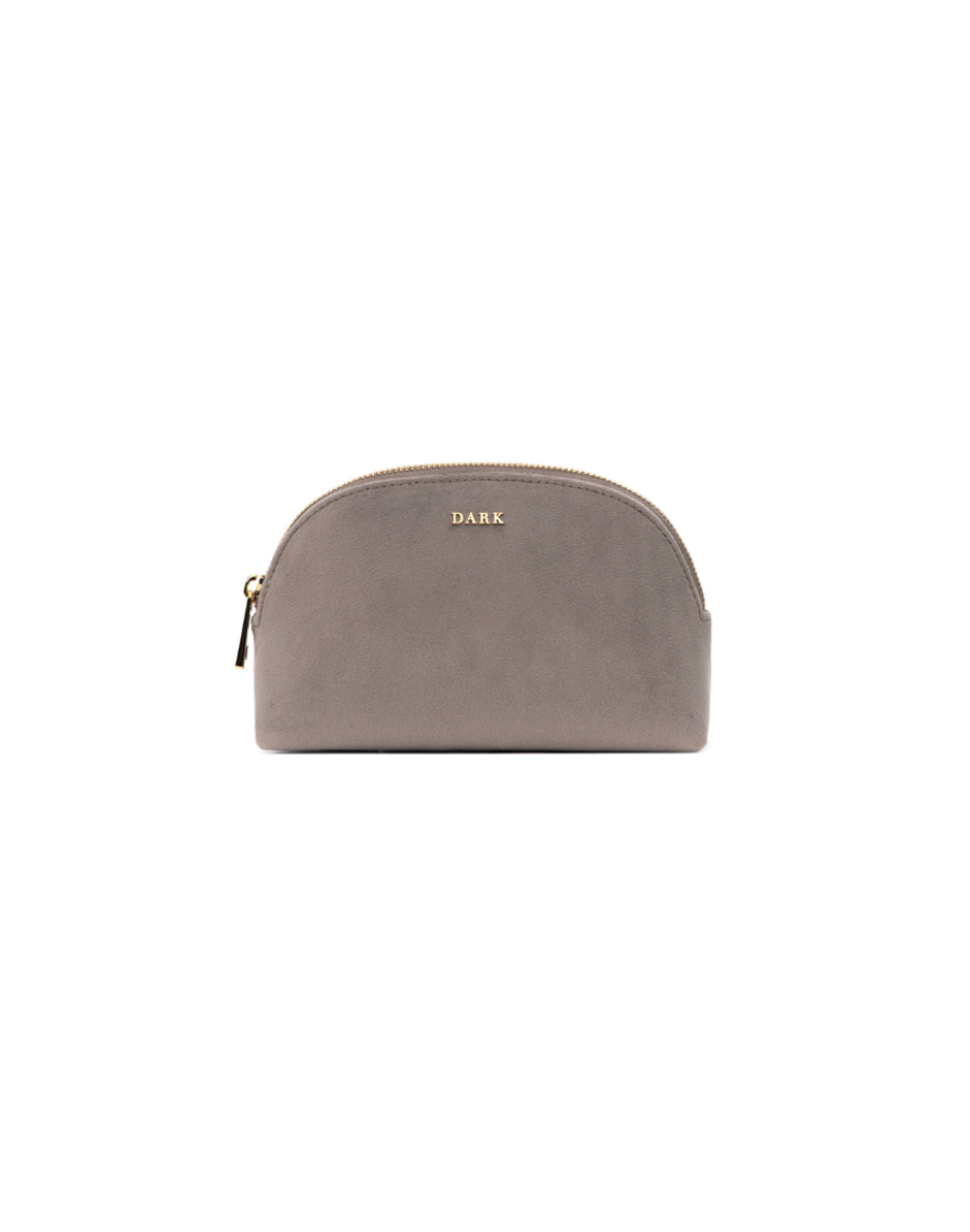 Velvet Make-Up Pouch Small Taupe