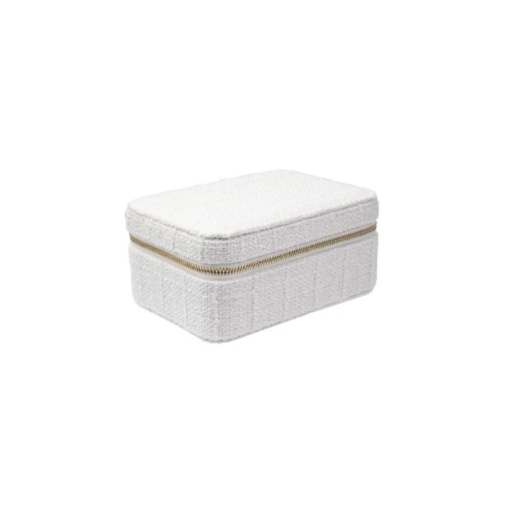 Tweed Jewellery Box White
