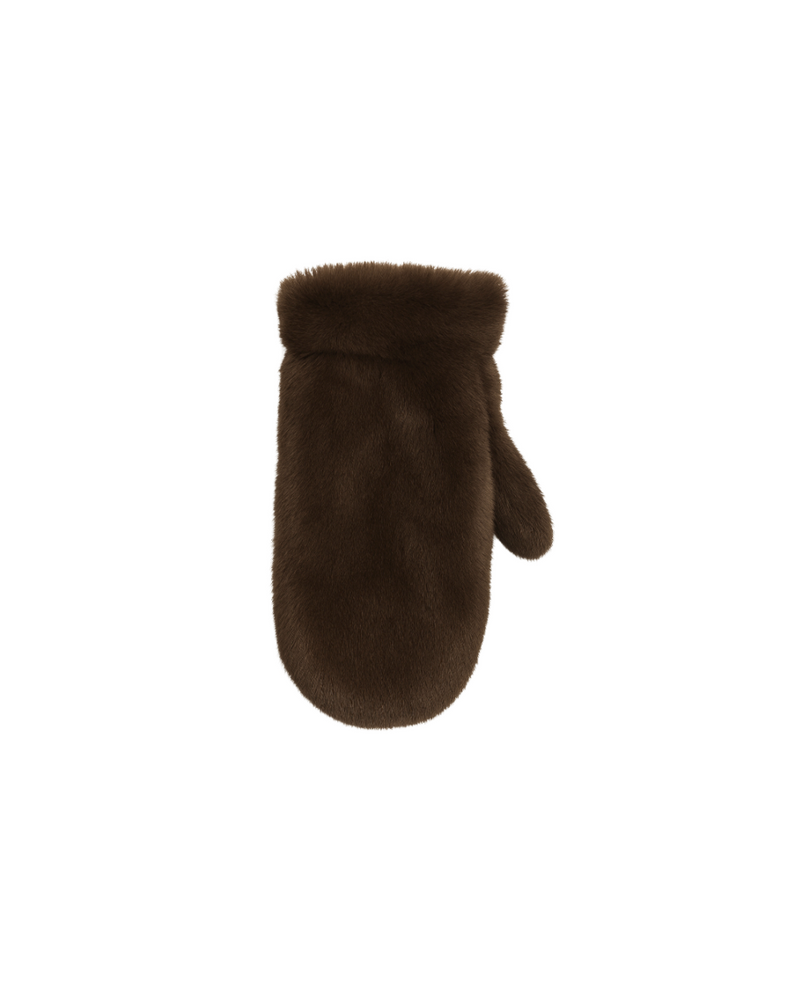 Faux Fur Votter Brown