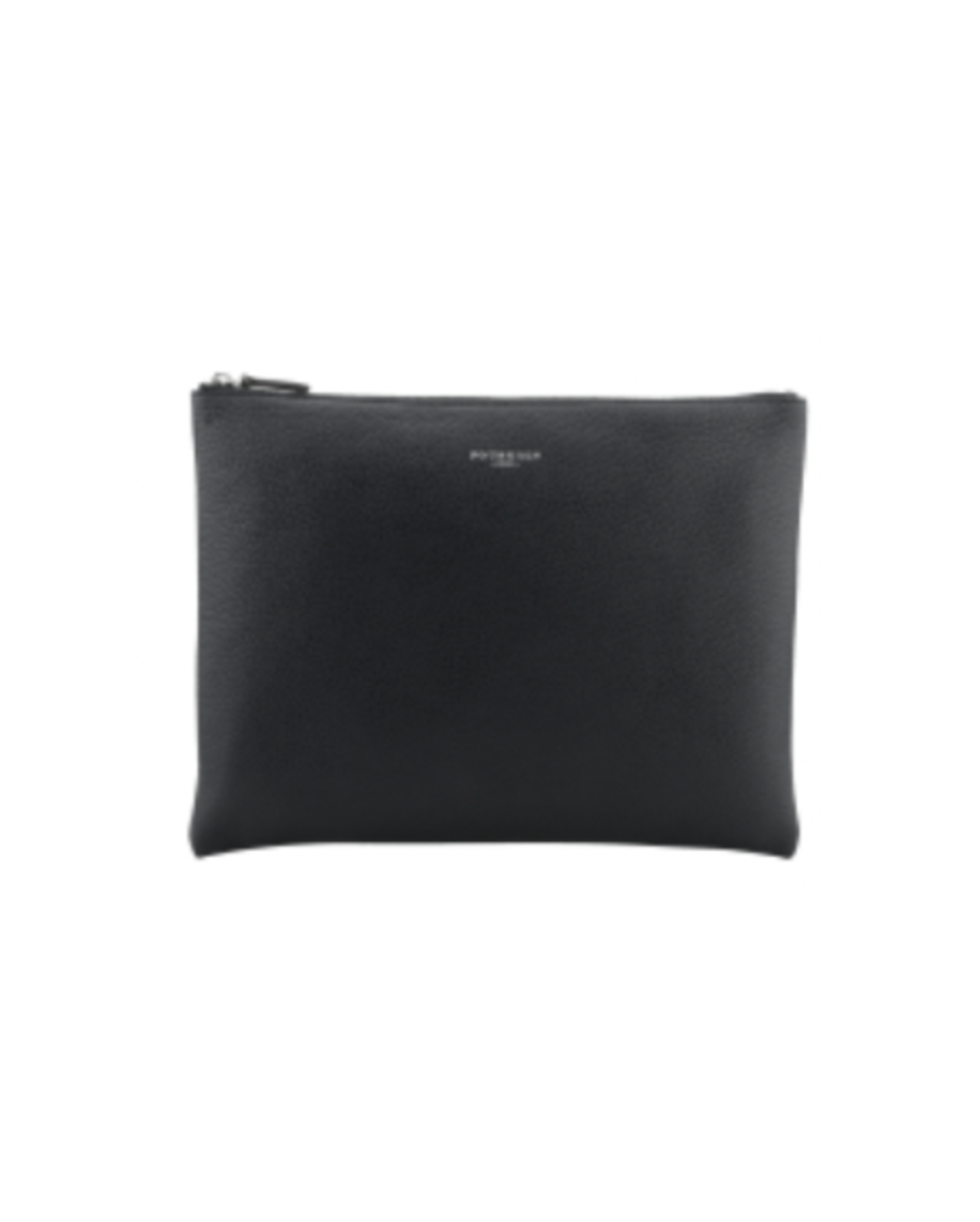 Small Zipped Flat Pouch Black