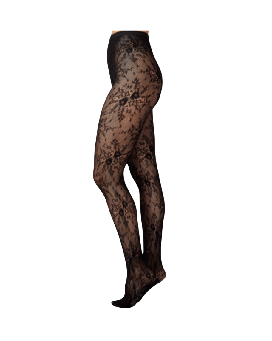 Rosa Lace Tights Black