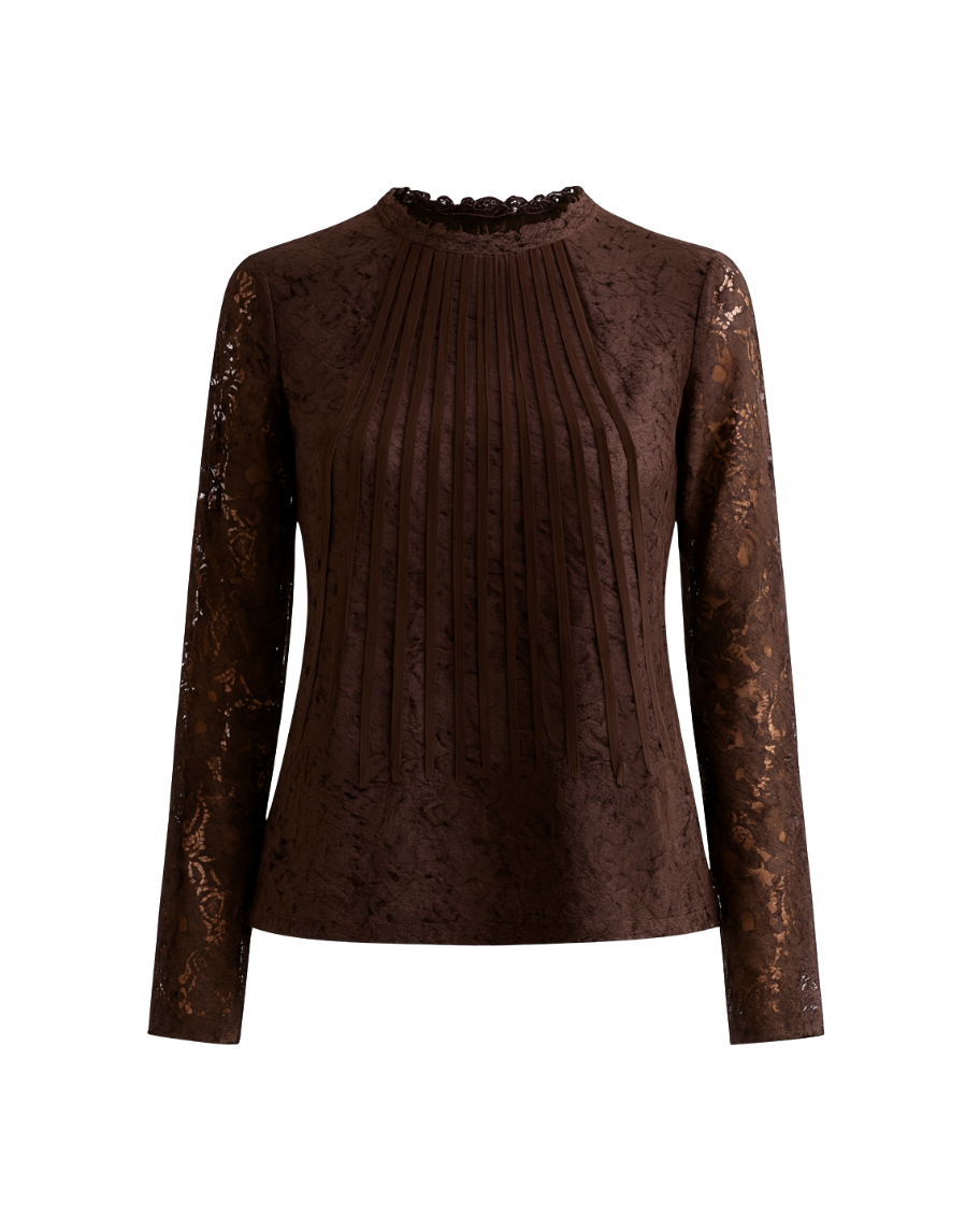 Linetta Top Chocolate Brown