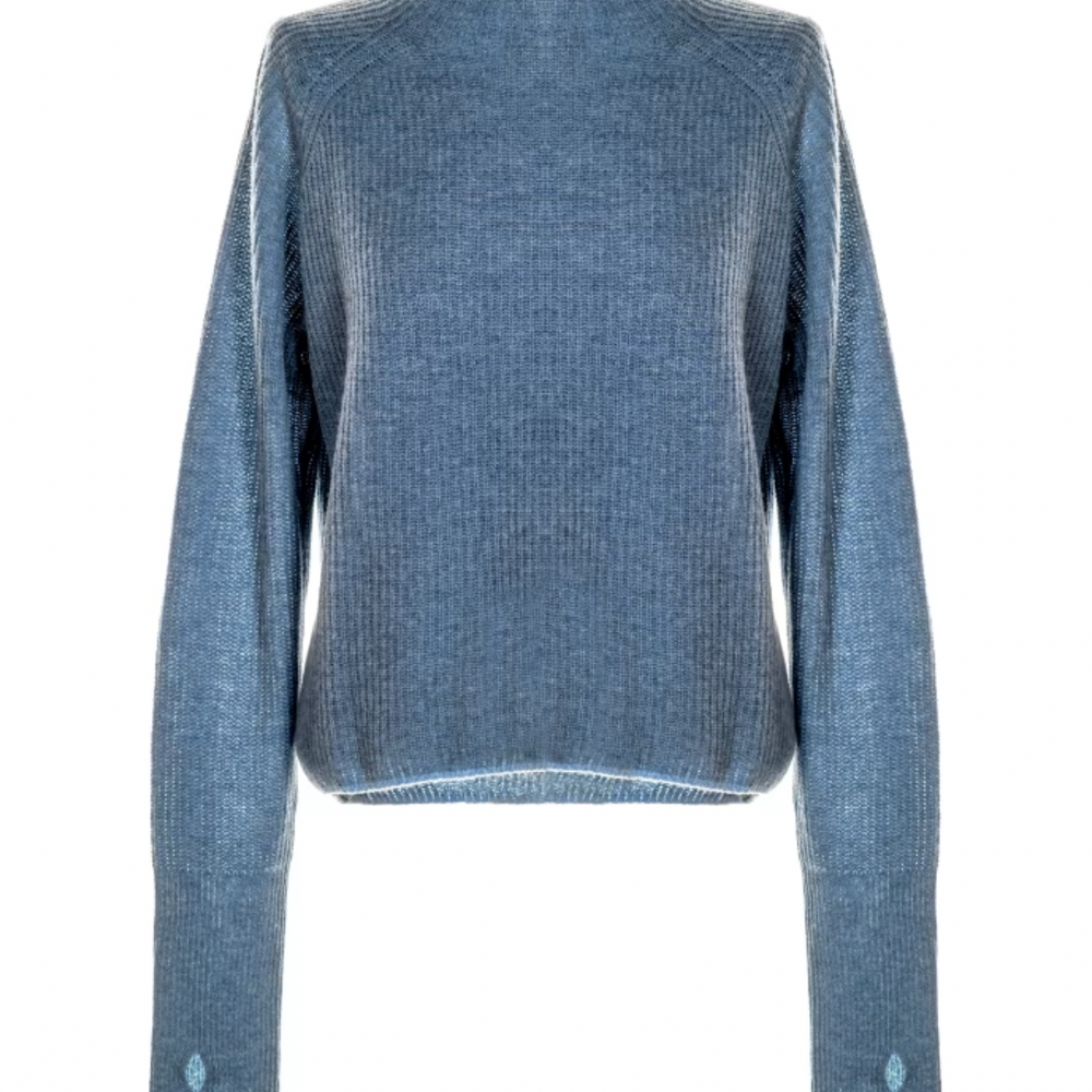 Eli Rib Sweater Blue Melange