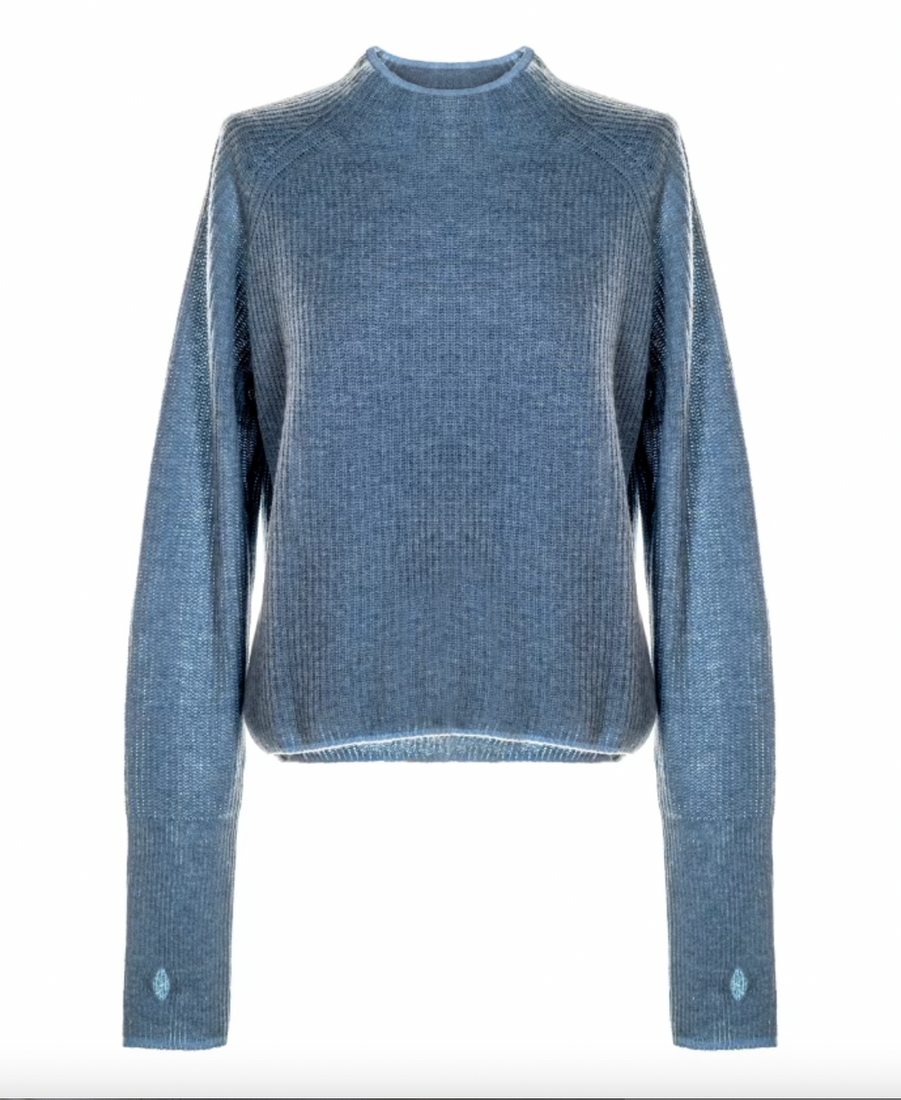 Eli Rib Sweater Blue Melange