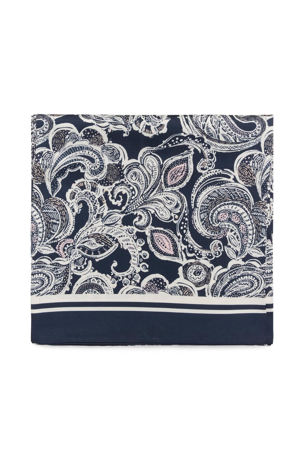 Najia Scarf Navy Paisley Print