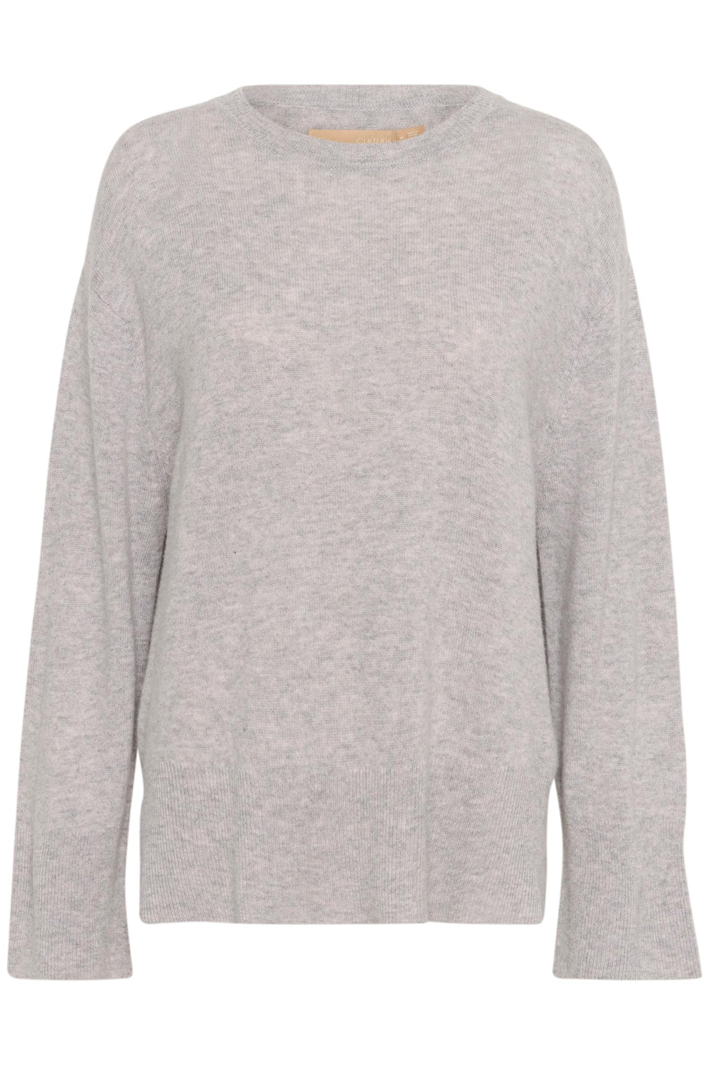 Callie Arrow Oversized Pullover Mid Grey Melange