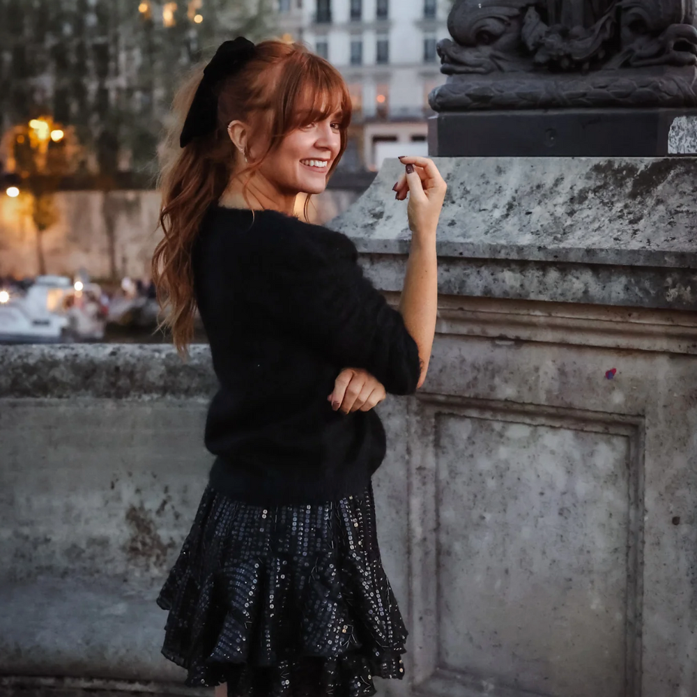 Fluffy Tee Knit Black