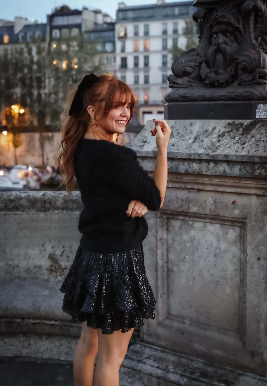 Fluffy Tee Knit Black